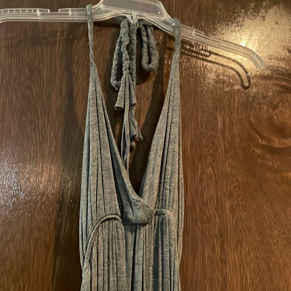 Womens grey jersey maxi dress size M